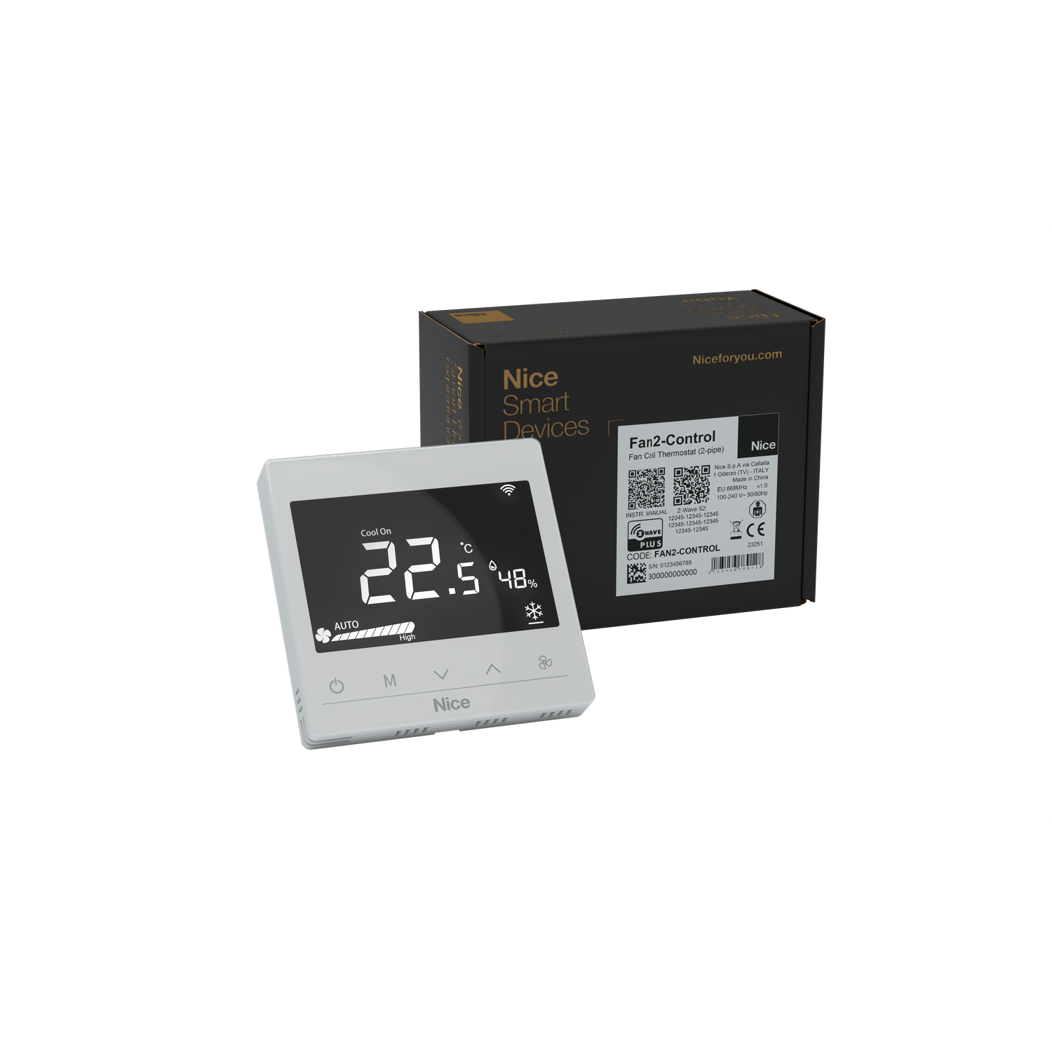 Nice Fan Coil Thermostat (2 Leitungsrohre, wei&szlig;) - Bild 1