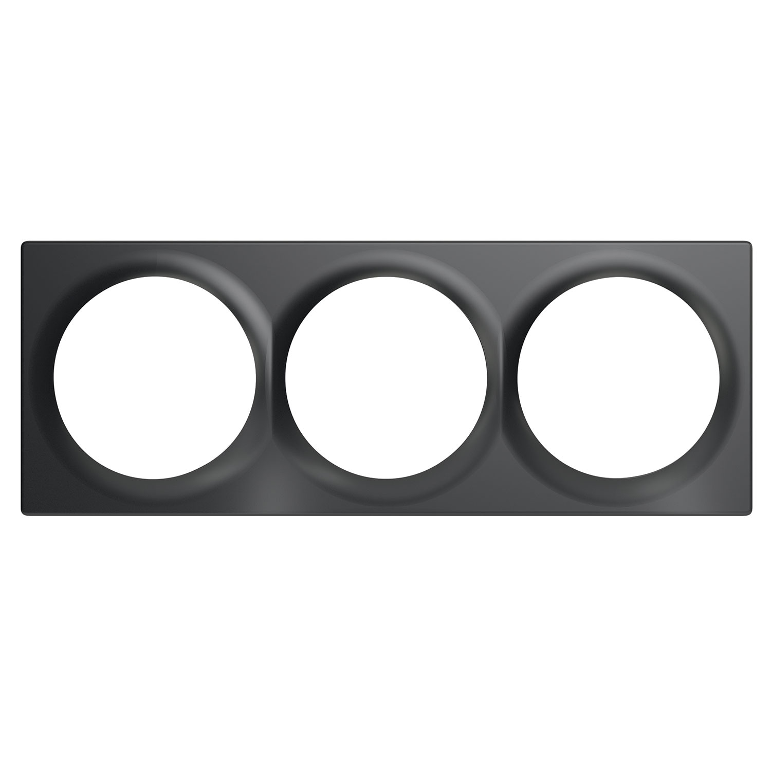 FIBARO Dreifach-Abdeckplatte f&uuml;r Ger&auml;te der Walli-Serie (Schwarz) - Bild 1