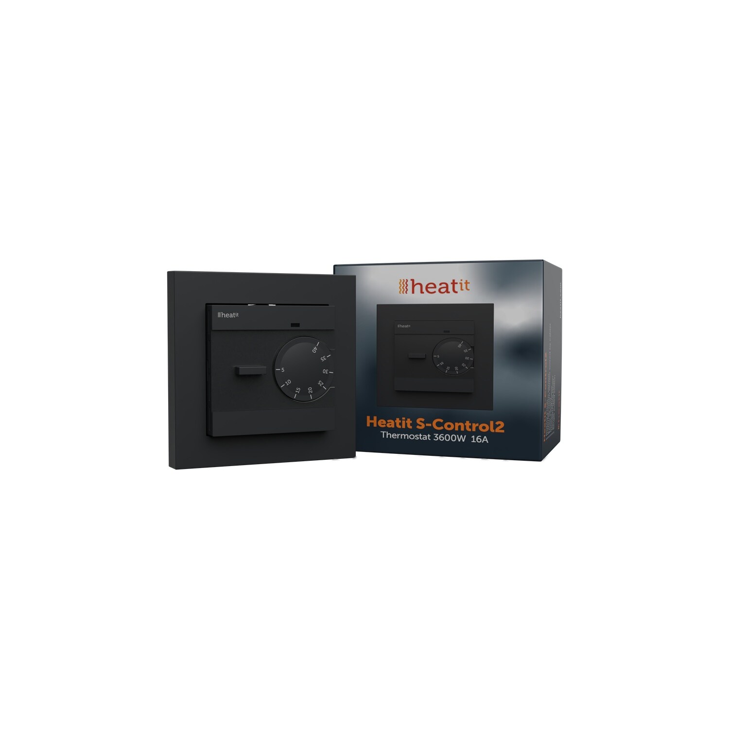 Heatit S-Control2 (Schwarz Matt)