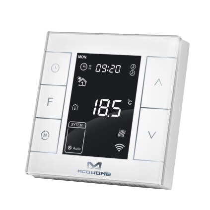 MCO Home Thermostat MH7 für Elektroheizungen (mit Feuchtigkeitssensor) Version 2 (schwarz)