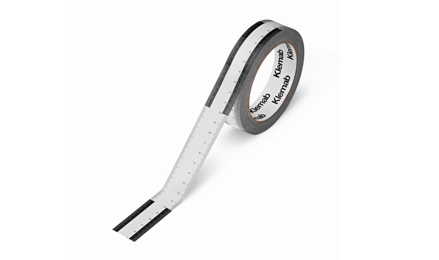 Klemab Klebema&szlig;band 50m wei&szlig;/schwarz - Bild 1