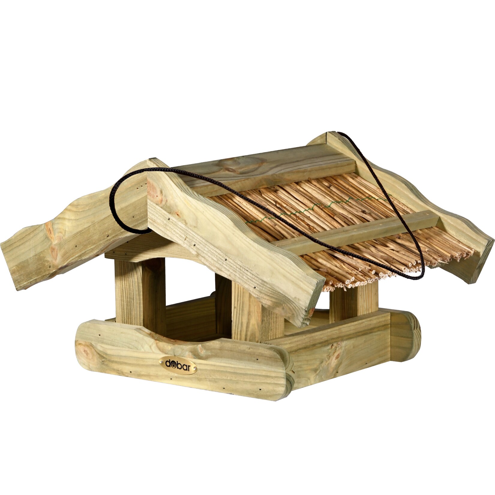 dobar Vogelfutterhaus "Saksun" mit Schilfdach, hängend