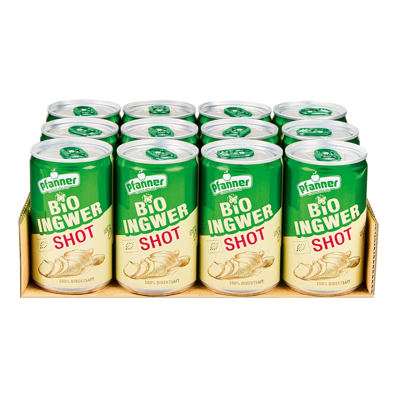 Pfanner Bio Ingwer Shot 150 ml Dose, 12er Pack - Bild 1
