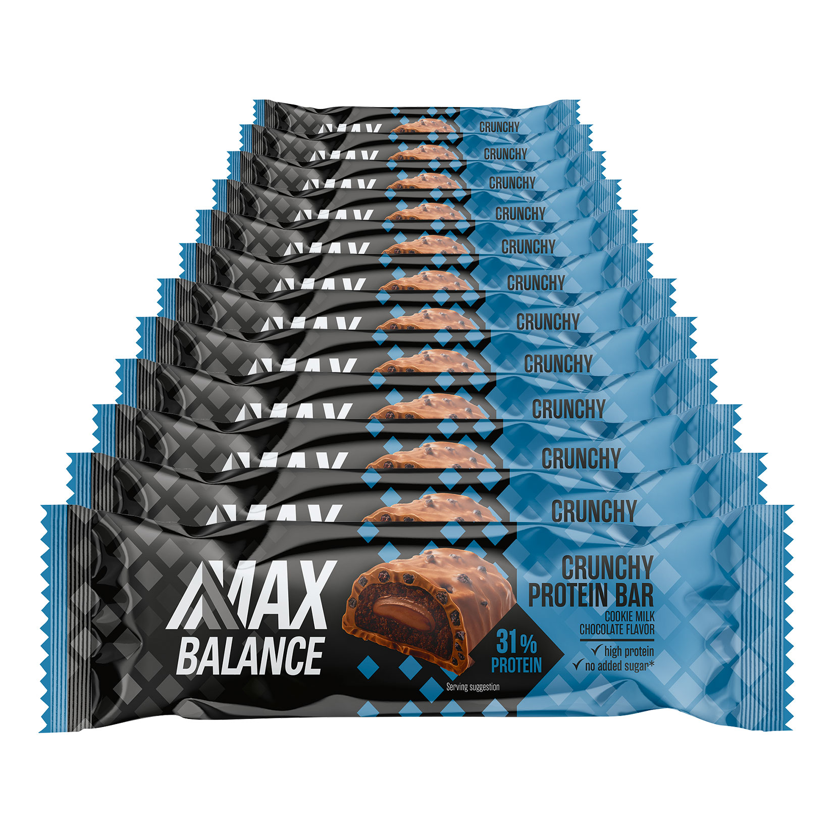 Max Balance 31% Proteinriegel Dark Cookie Milchschokolade, 12er Pack - Bild 1