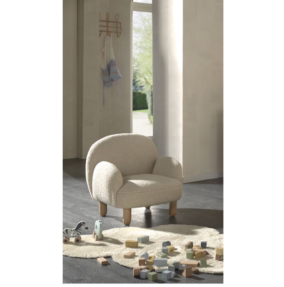 Kindersessel, Bezug Boucl&egrave; Beige - Bild 1