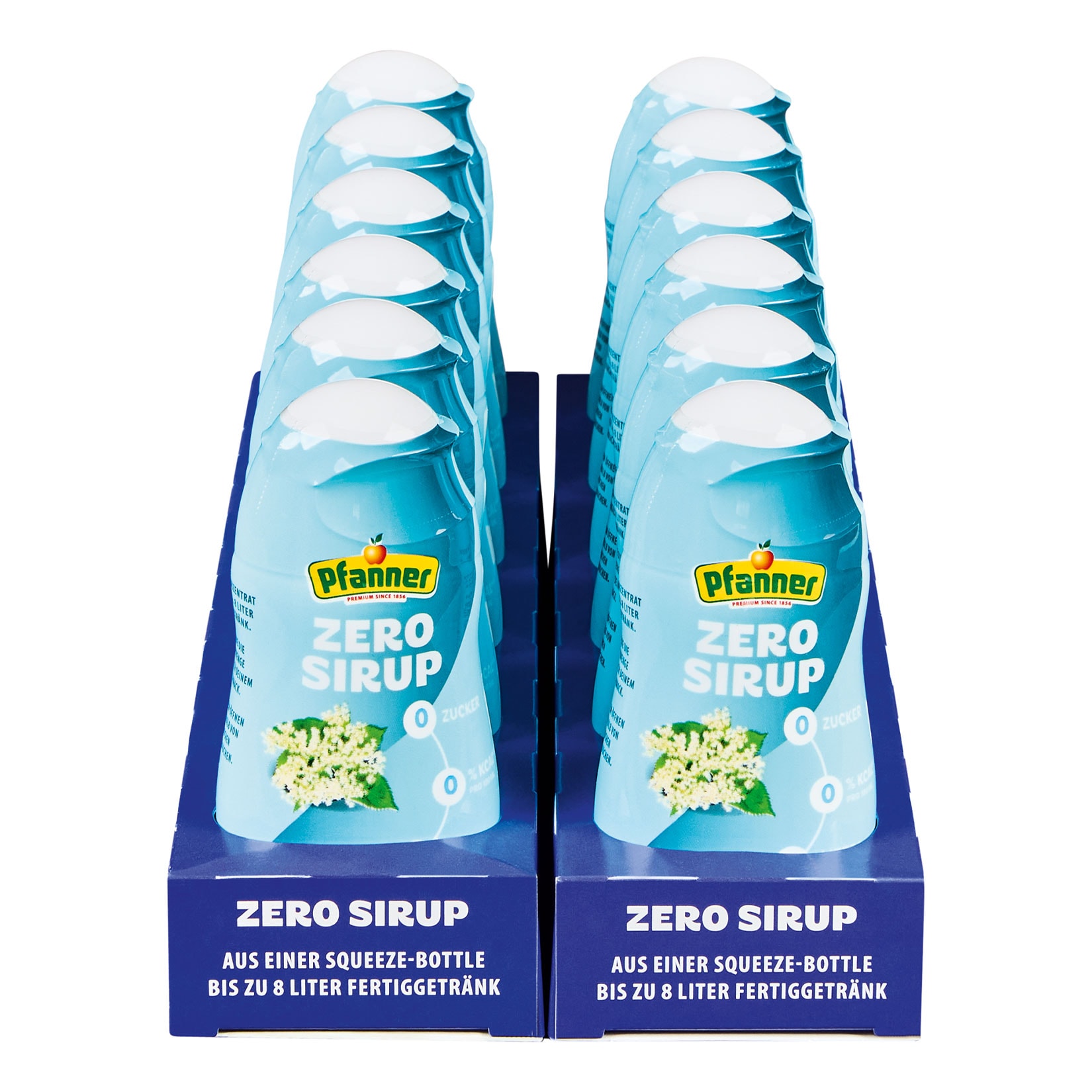 Pfanner Eistee Zero Sirup der Wei&szlig;e Holunder-Zitrone 57 ml, 12er Pack - Bild 1