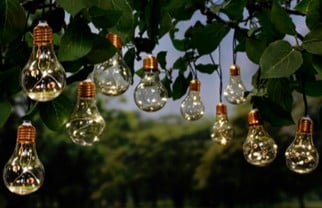 LED Lichterkette Gl&uuml;hbirnen, gold - Bild 1