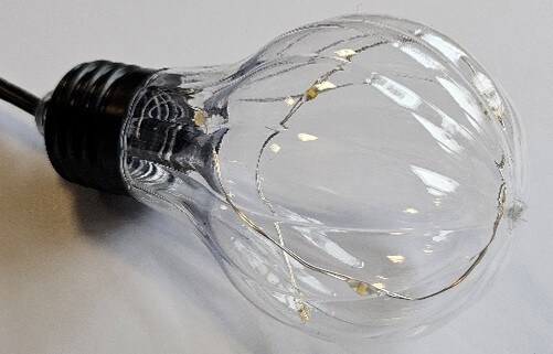 LED Lichterkette Gl&uuml;hbirnen, schwarz - Bild 1