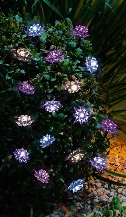 LED Lichterkette Fr&uuml;hling, Bl&uuml;ten - Bild 1