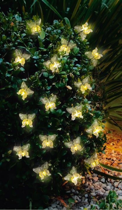 LED Lichterkette Fr&uuml;hling, Schmetterling - Bild 1