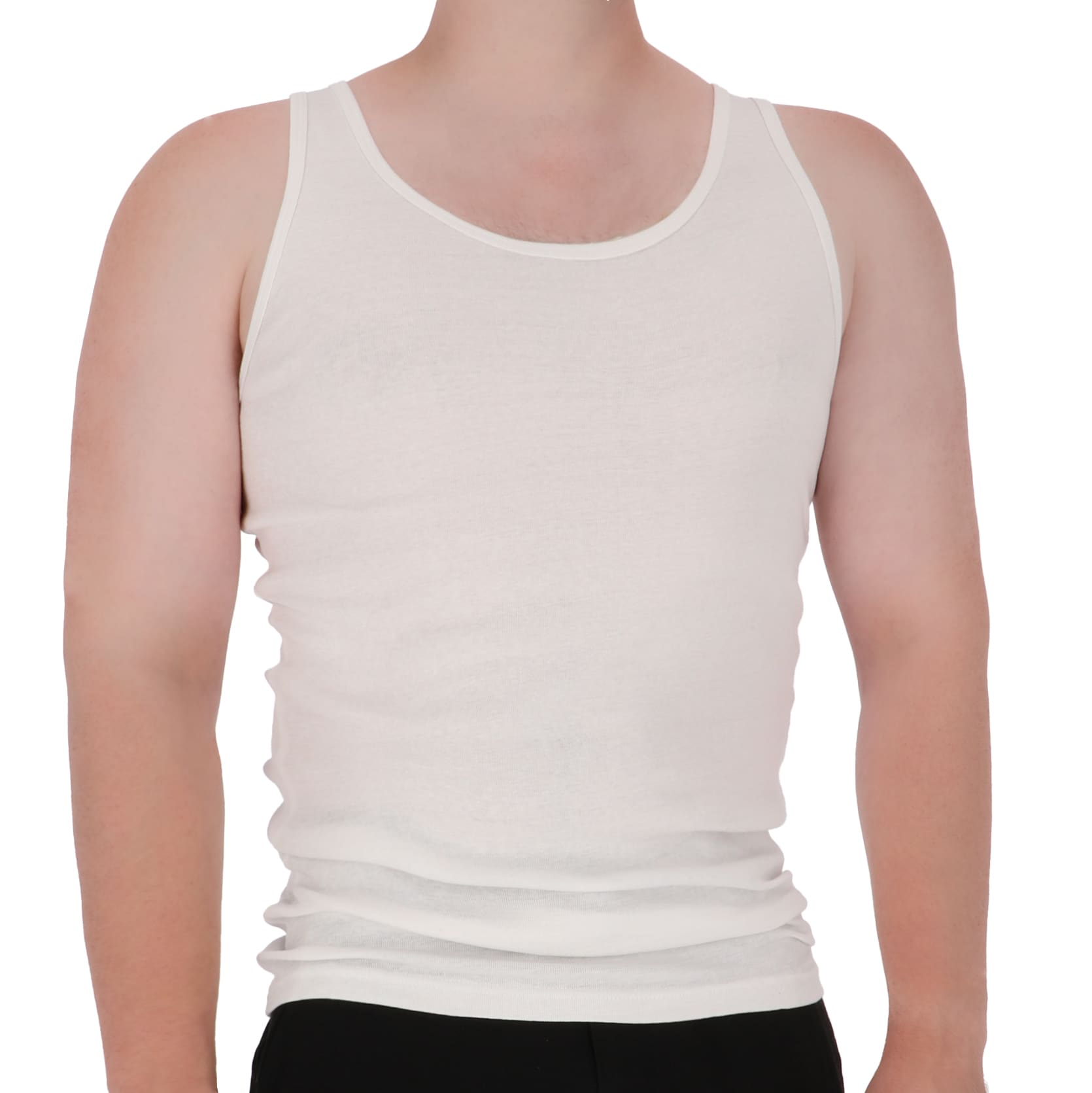 Herren Achselhemden 5er, wei&szlig; M - Bild 1