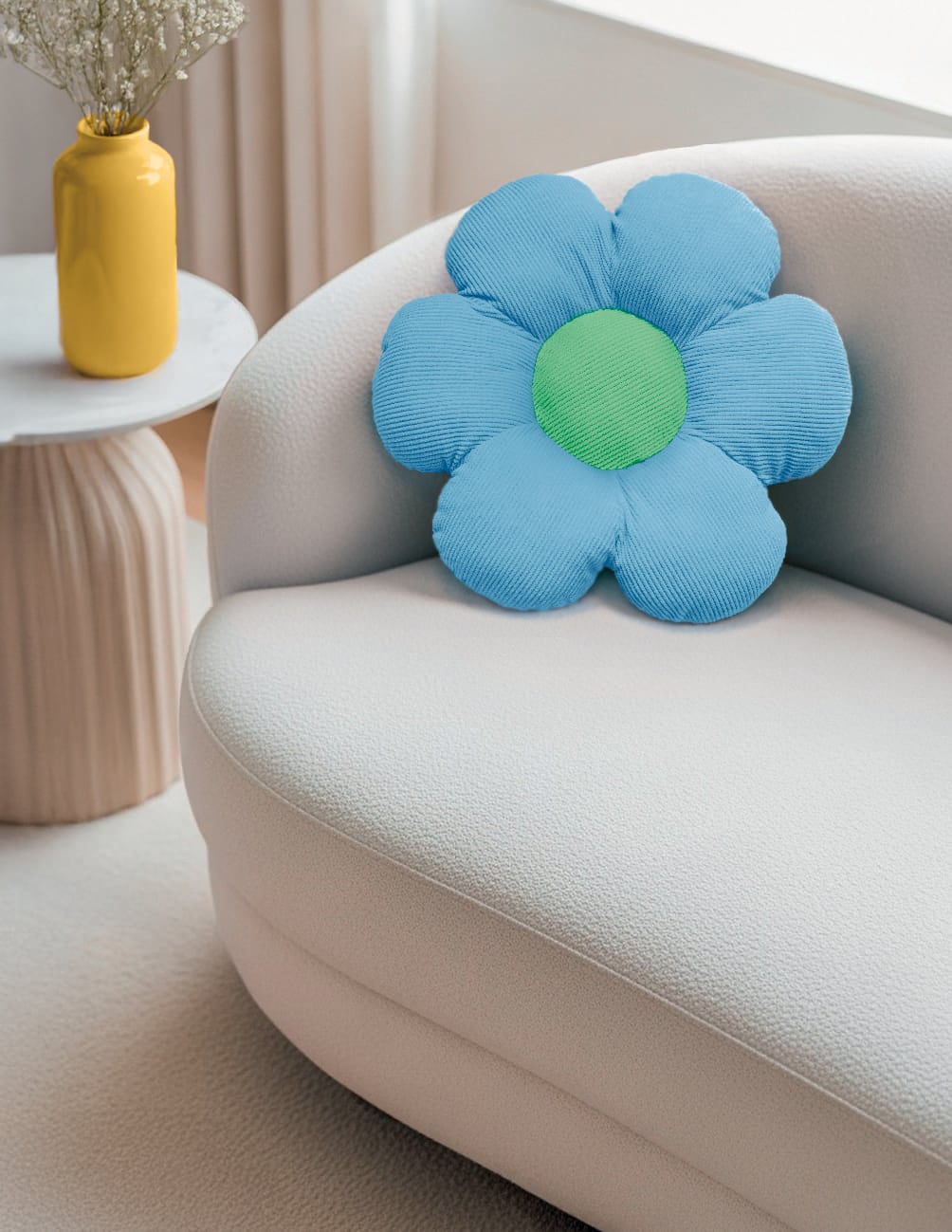 Dekor Blumenkissen, blau/gr&uuml;n - Bild 1