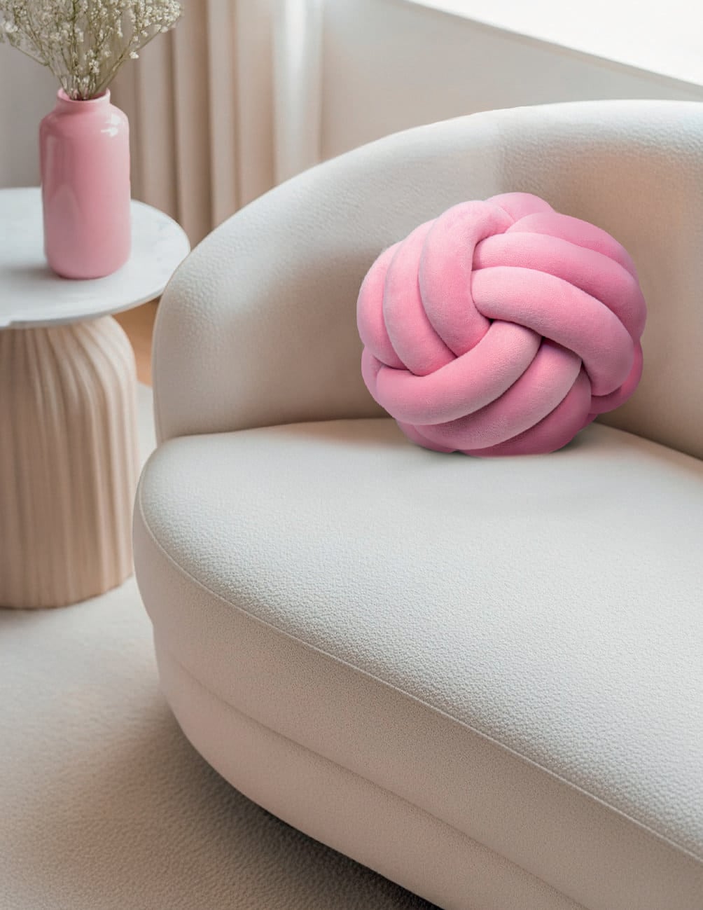 Dekor Knotenkissen, pink - Bild 1