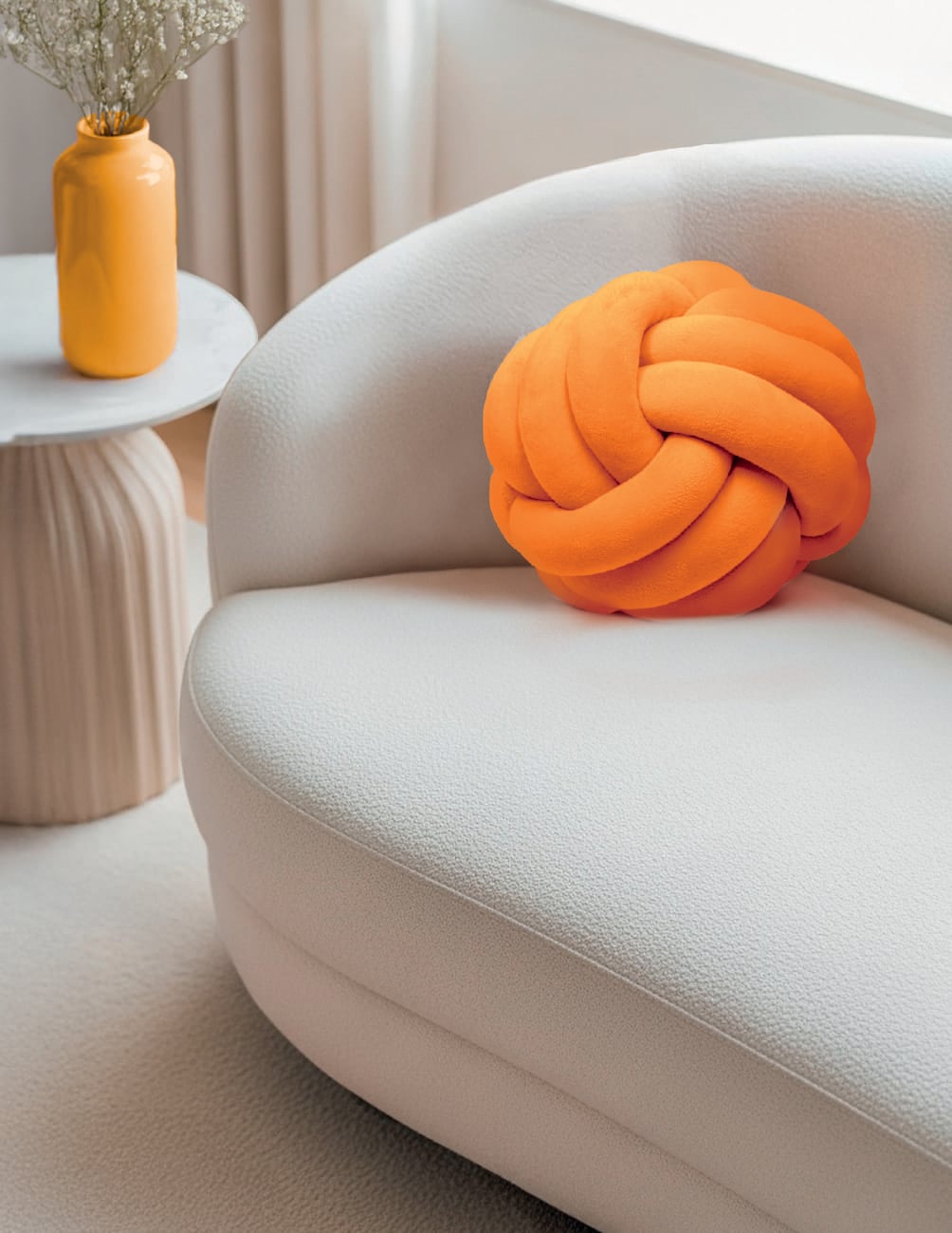 Dekor Knotenkissen, orange - Bild 1