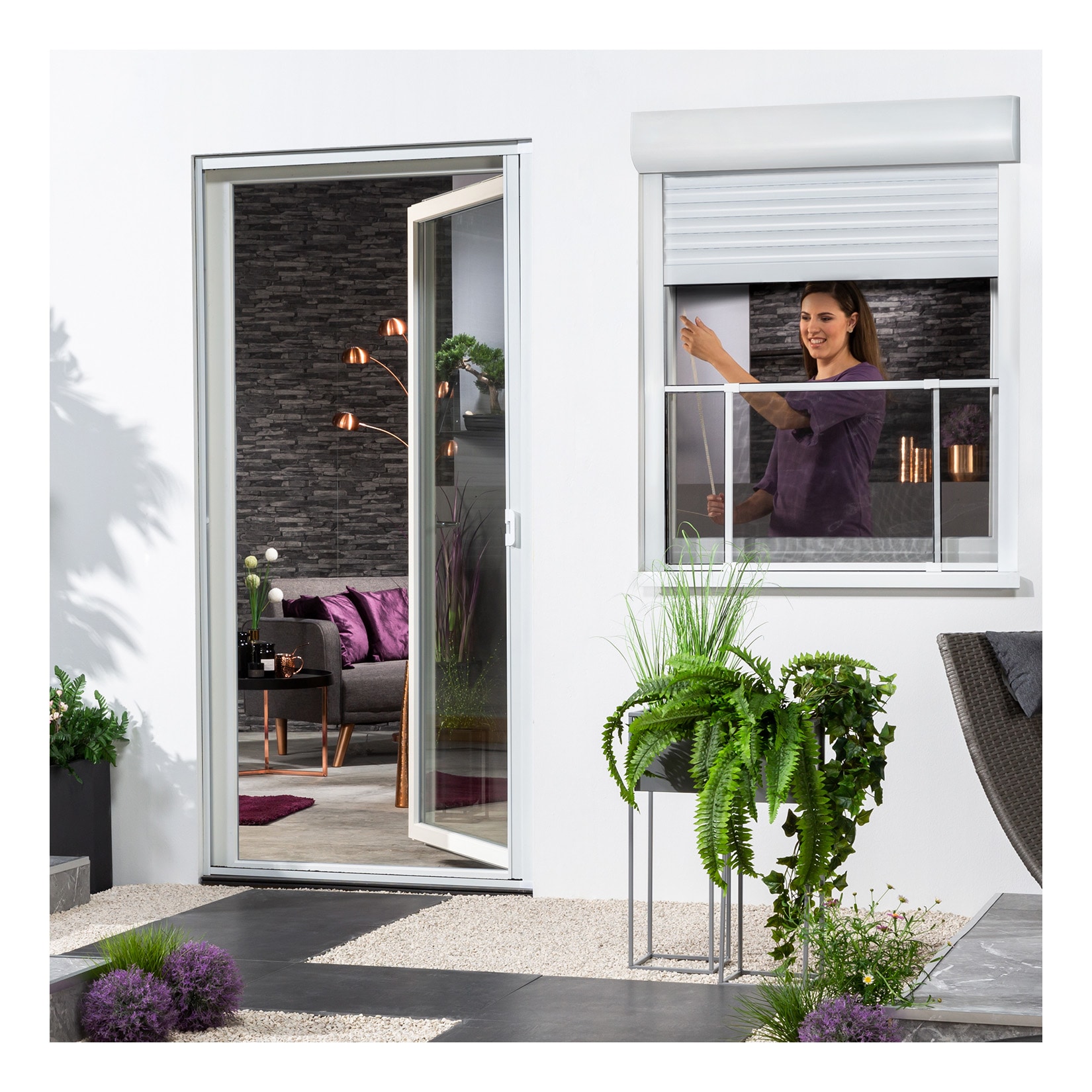 Alu-Schiebefenster "COMFY SLIDE XL" 75x100 cm in Wei&szlig; - Bild 1
