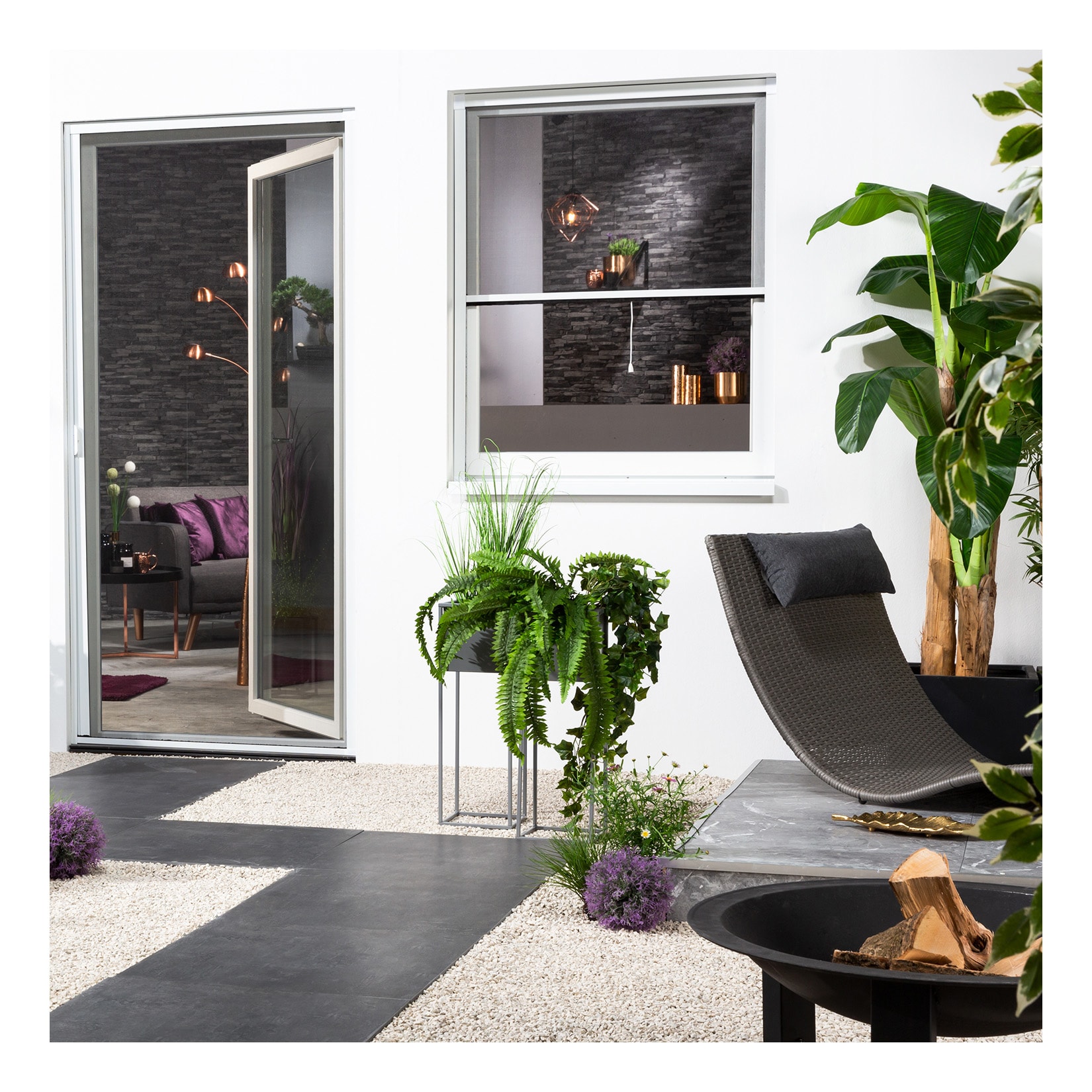 Insektenschutz-Alu-Fensterrollo Bausatz "SMART" 160x160 cm in Wei&szlig; - Bild 1
