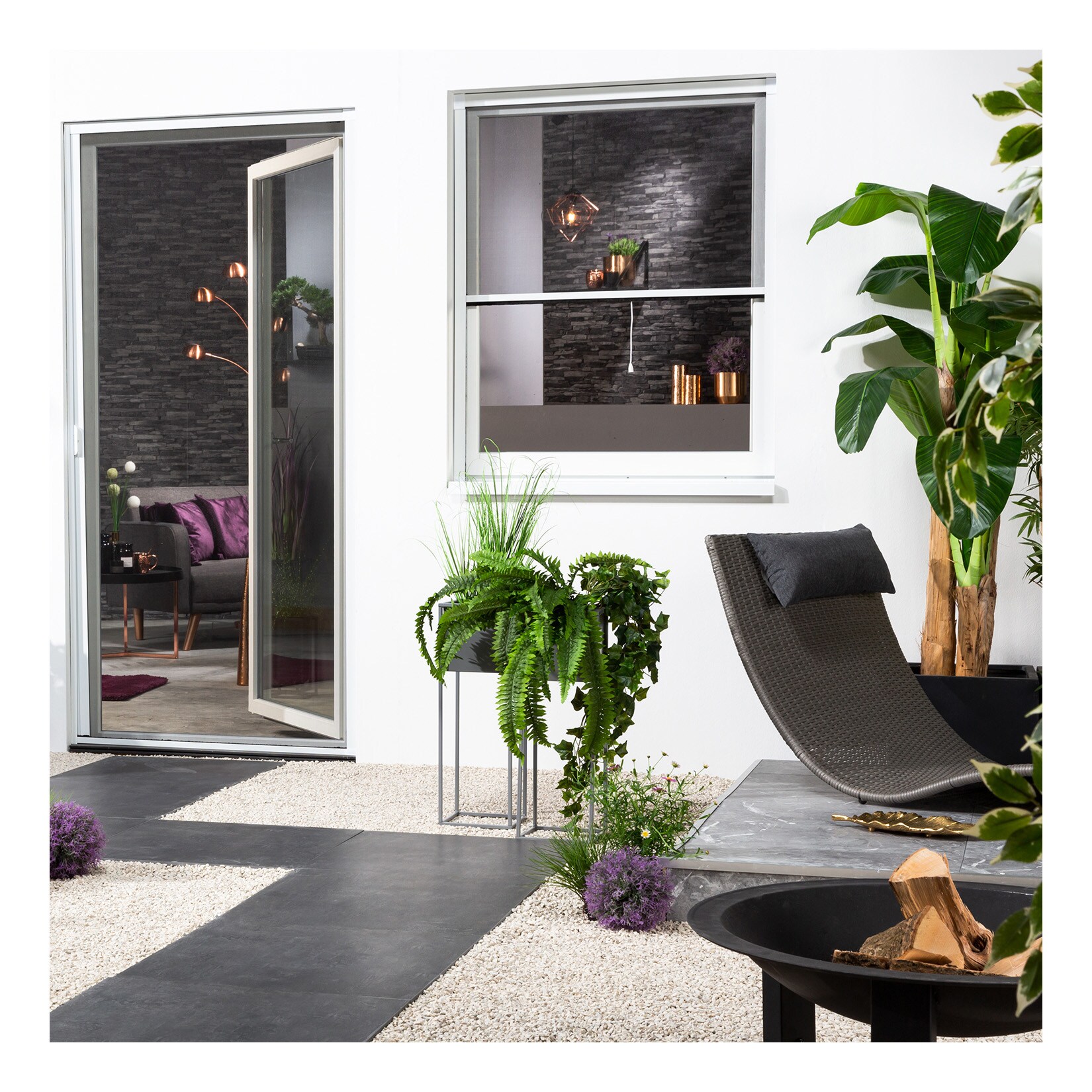 Alu-Fensterrollo Bausatz "SMART" 160x160 cm in Weiß