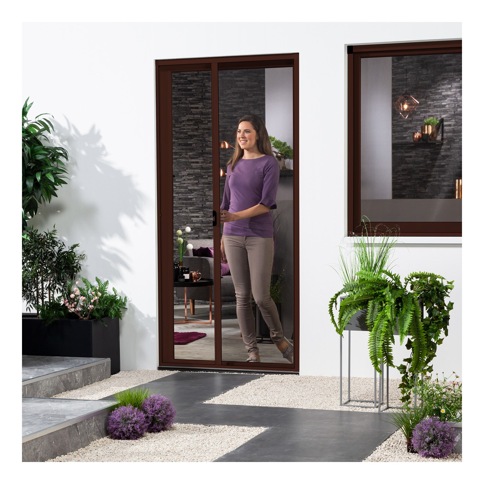 Alu-Türrollo Bausatz "SMART" 125x220 cm in Braun