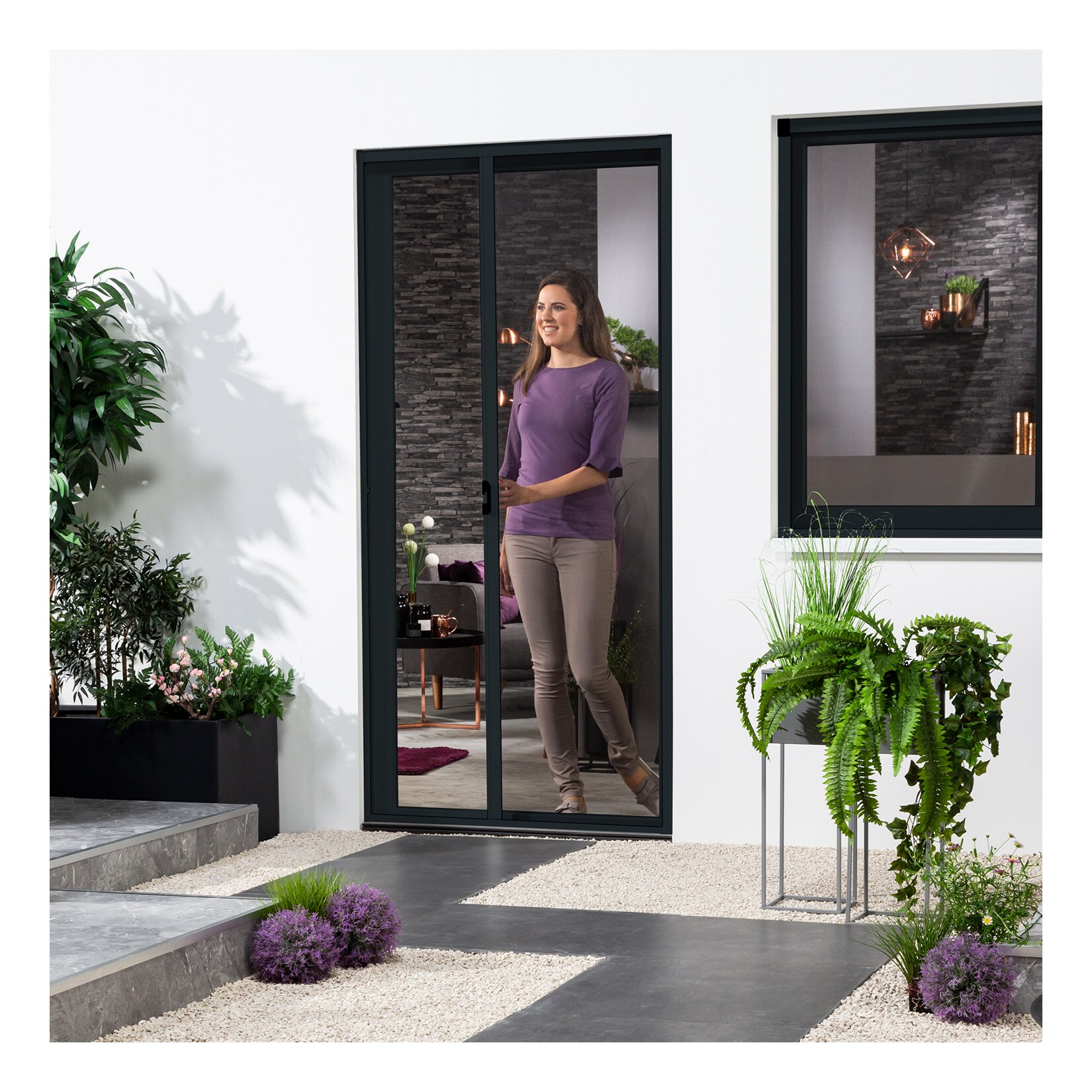 Alu-Türrollo Bausatz "SMART" 125x220 cm in Anthrazit