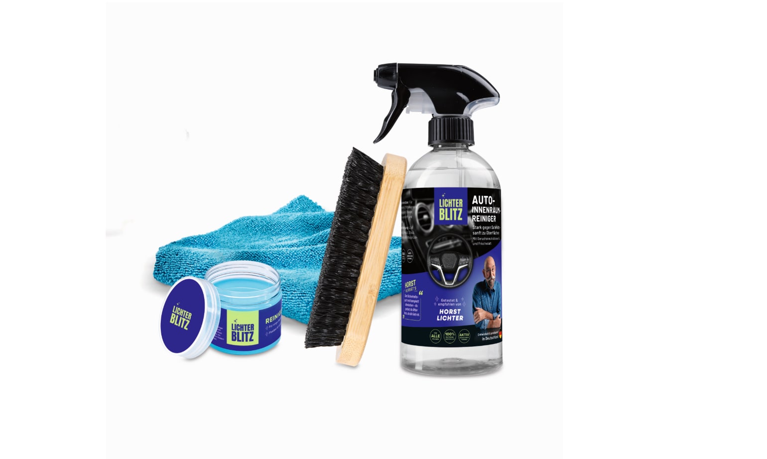 Lichterblitz Auto-Innenreinigungsset 4-tlg. - Bild 1