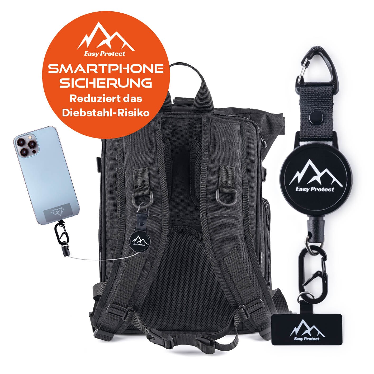 Easy Protect Smartphone-Sicherung 80cm schwarz - Bild 1