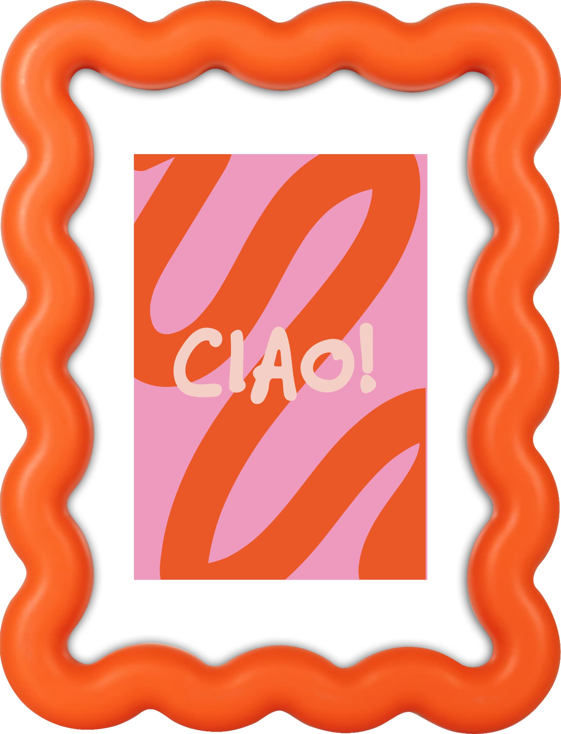 Dekor Bilderrahmen 2er 13x18 cm Wellenform orange/pink - Bild 1