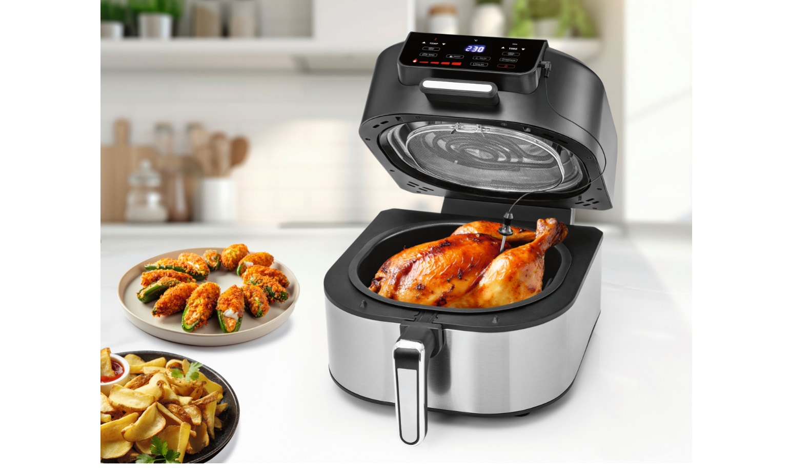 GOURMETmaxx Hei&szlig;luft-Fritteuse 2000W schwarz - Bild 1