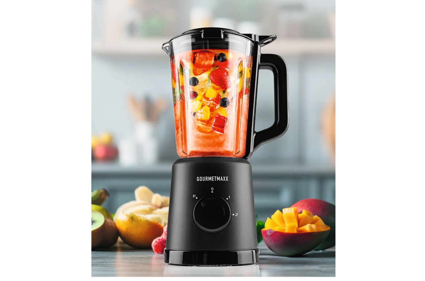GOURMETmaxx Mixer 500W schwarz mit Glasbeh&auml;lter - Bild 1
