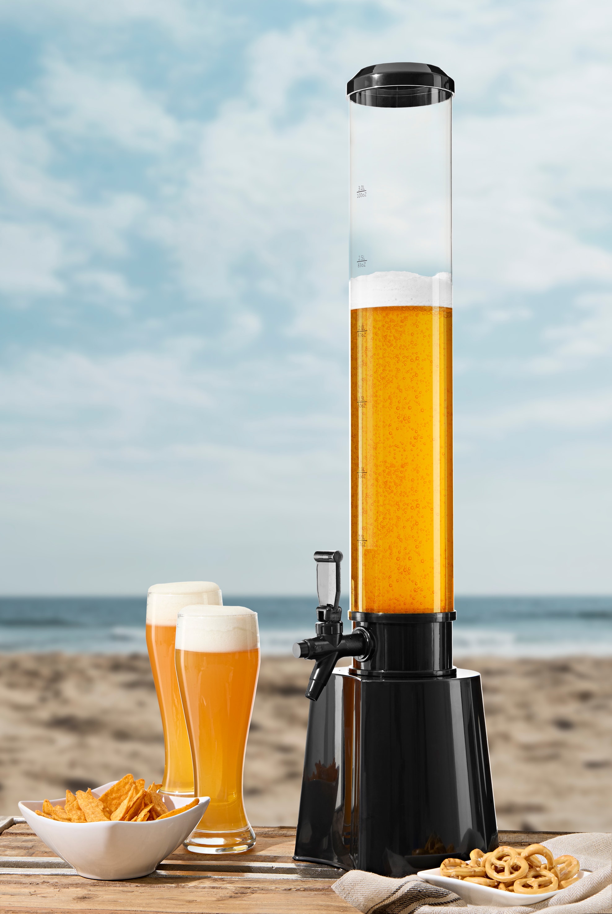 GOURMETmaxx Getr&auml;nketower 3l schwarz - Bild 1