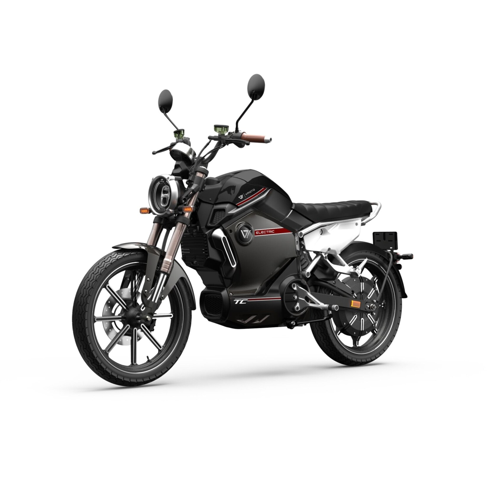 Vmoto / Super Soco TC 72V, Elektro Moped, 45 km/h, All Terrain, CBS Bremssystem, servicearm - schwarz - schwarz