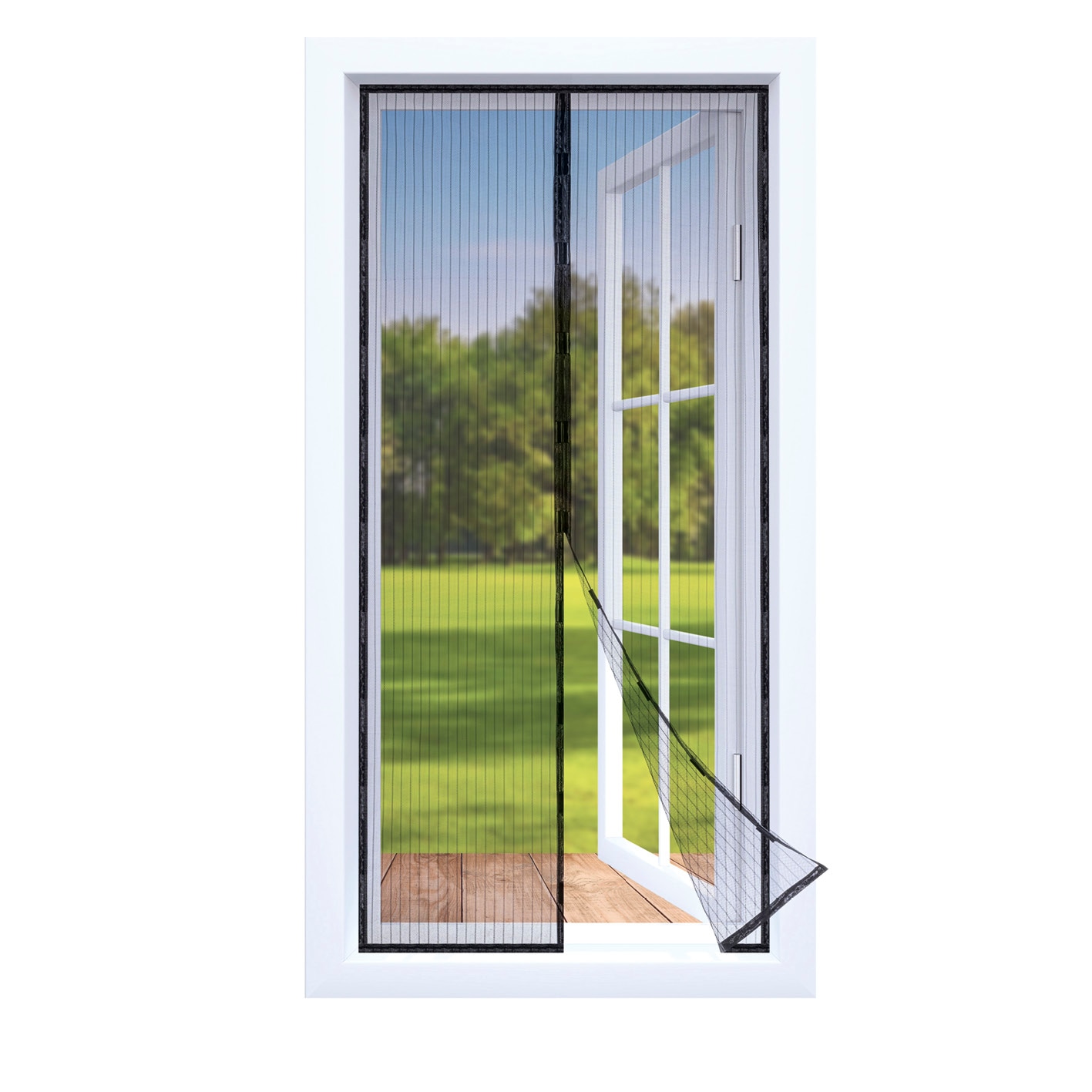 EASYmaxx Moskitonetz 100x210cm schwarz Magic Klick - Bild 1