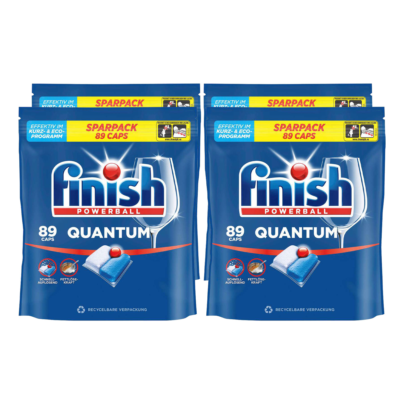 Finish Quantum Fresh 89 Caps, 4er Pack - Bild 1