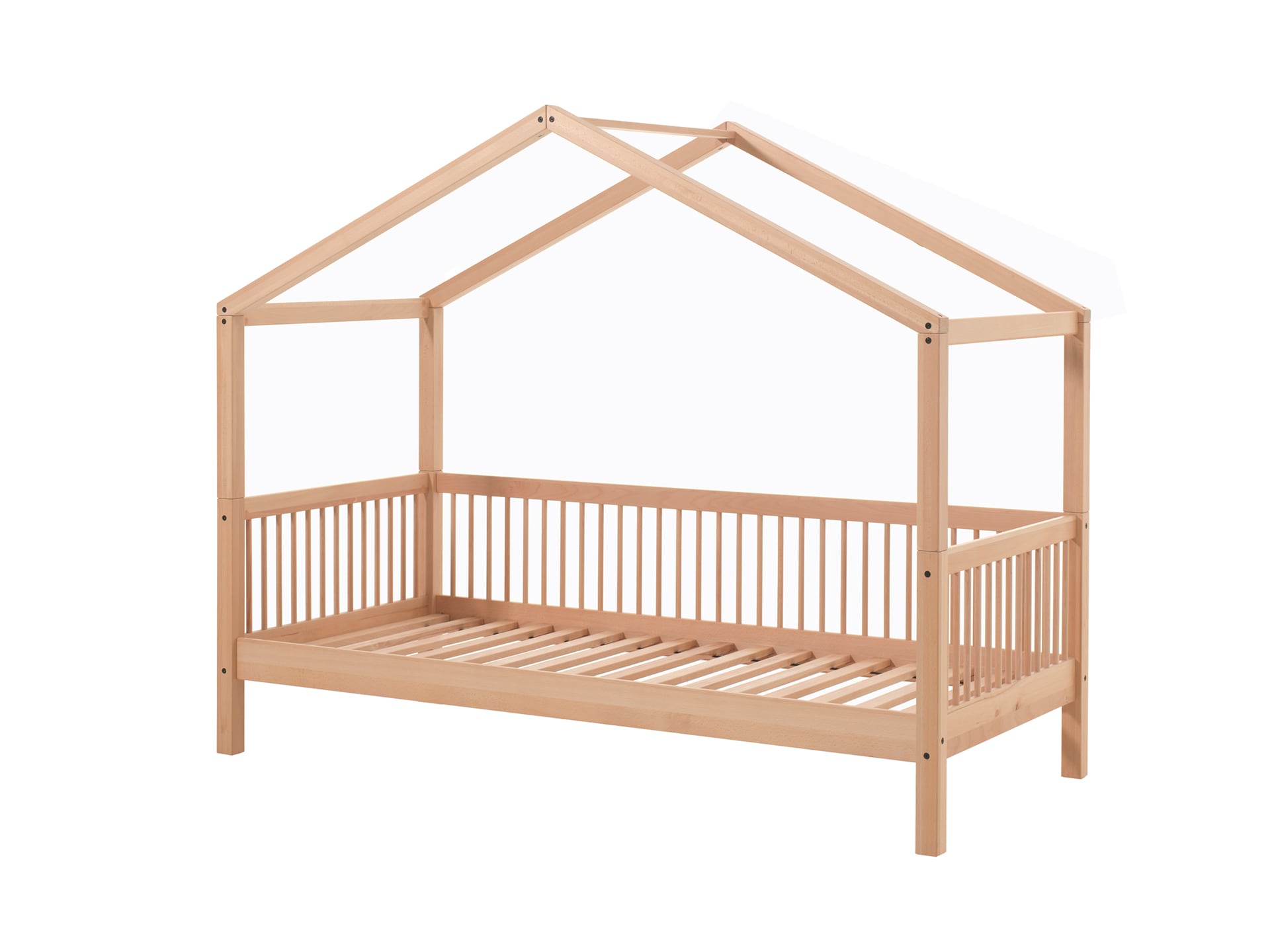 FAGUS Hausbett mit Liegefl&auml;che 90 x 200 cm, inkl. Lattenrost, Ausf. Buche massiv natur - Bild 1