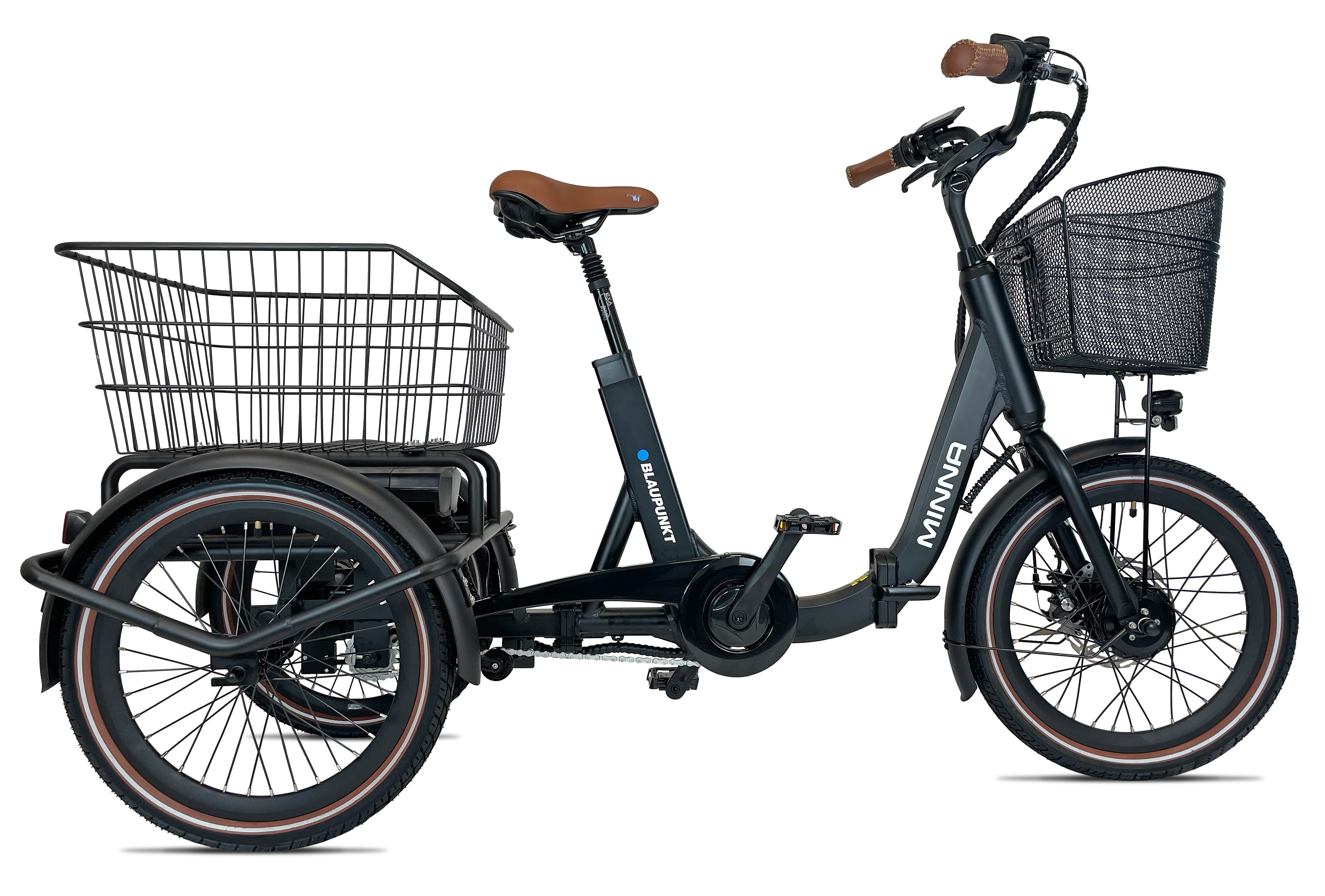 Blaupunkt Minna  Falt E Trike, 3 Gang Nabenschaltung und Lenkhilfe-Schwenkmechanismus - Bild 1