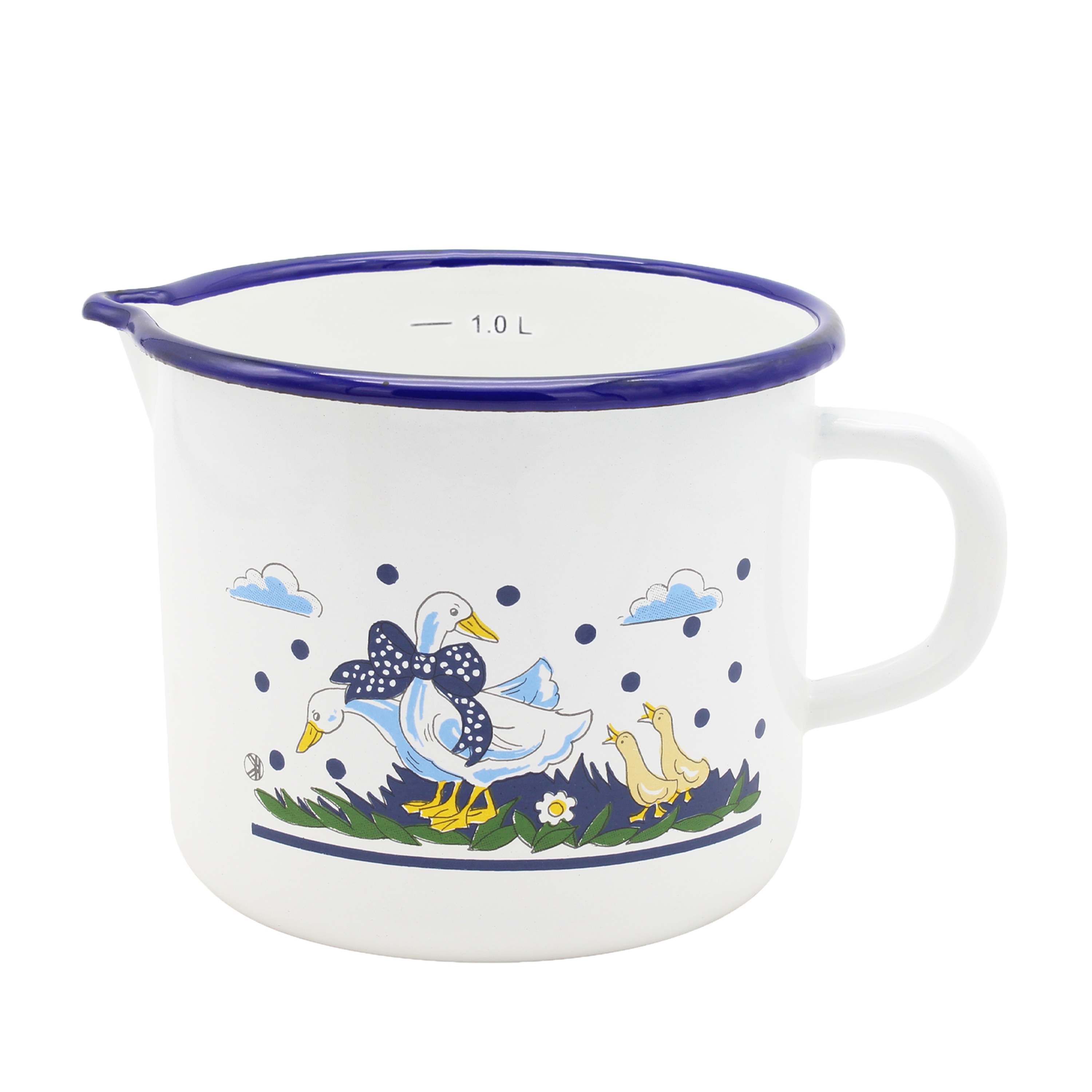 dekor Milcht&ouml;pfe Emaill-Dekor Gans - Bild 1