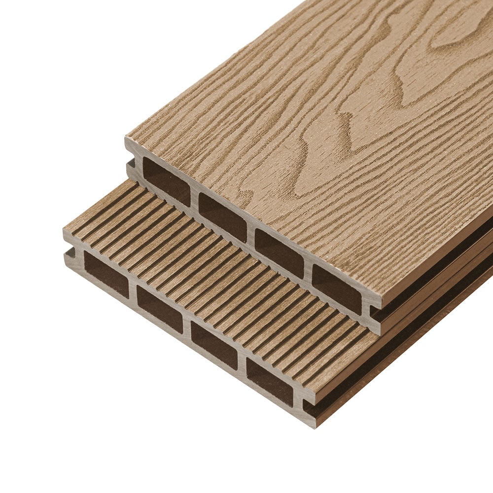 HOME DELUXE  WPC Terrassendielen SAMANA PREMIUM Komplettset - Teak 10m&sup2; - Bild 1