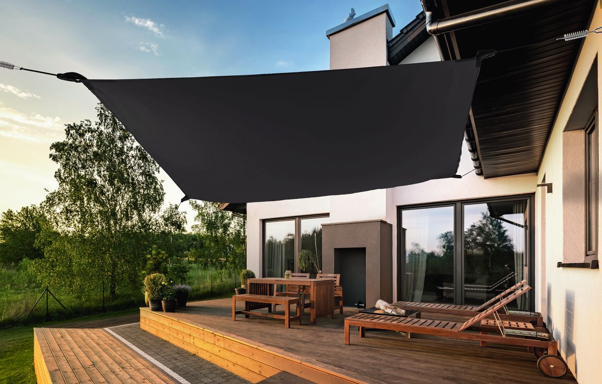 Living & Garden Sonnensegel Grau - Bild 1