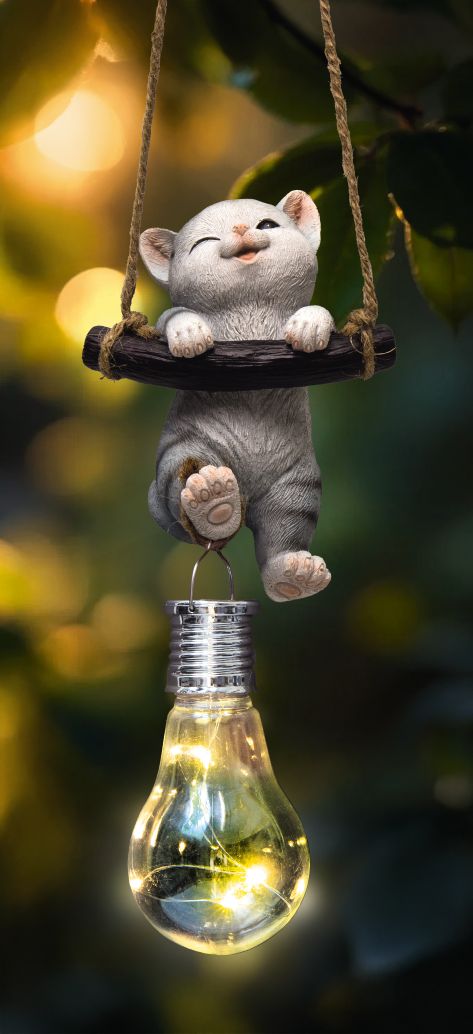 Solar H&auml;ngetier, Katze - Bild 1