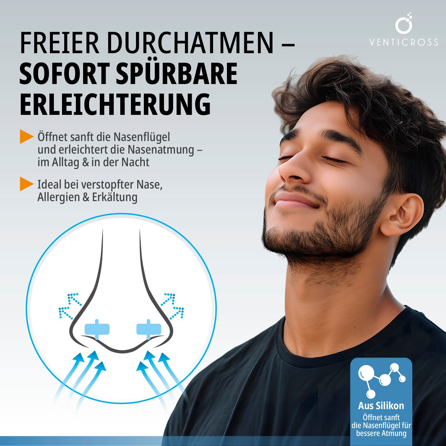 Venticross Nasen-Spreizer anthrazit Starter Set - Bild 1