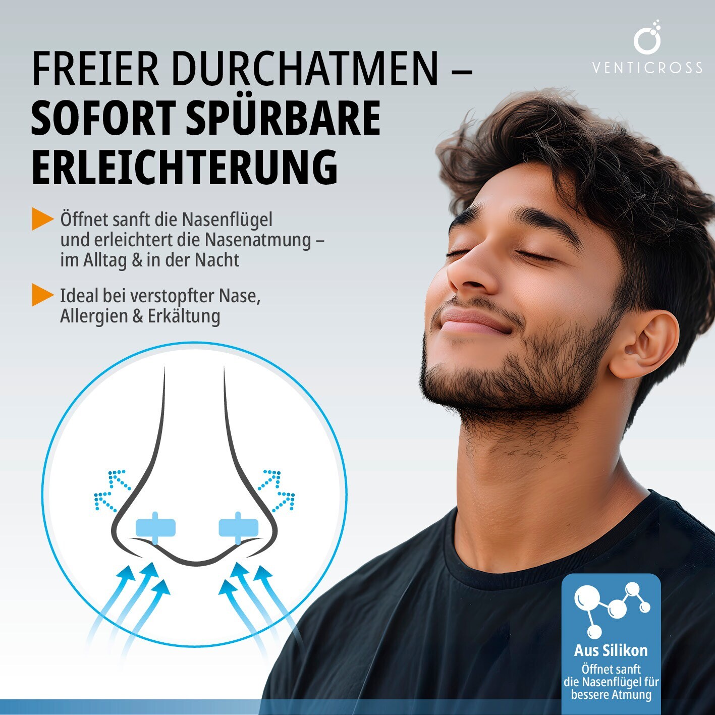 Venticross Nasen-Spreizer anthrazit Starter Set
