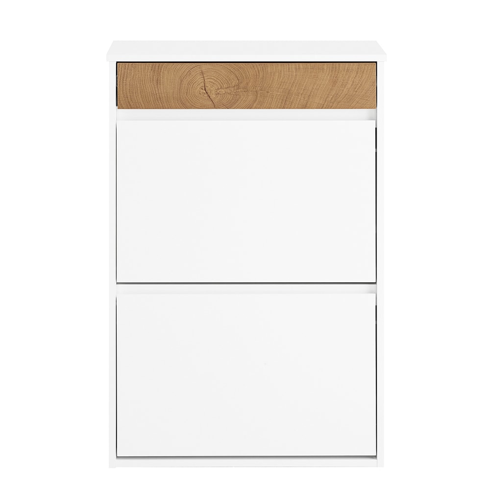 SoBuy Schuhschrank mit 1 Schublade Wei&szlig; 61x25x91cm Nordisch - Bild 1