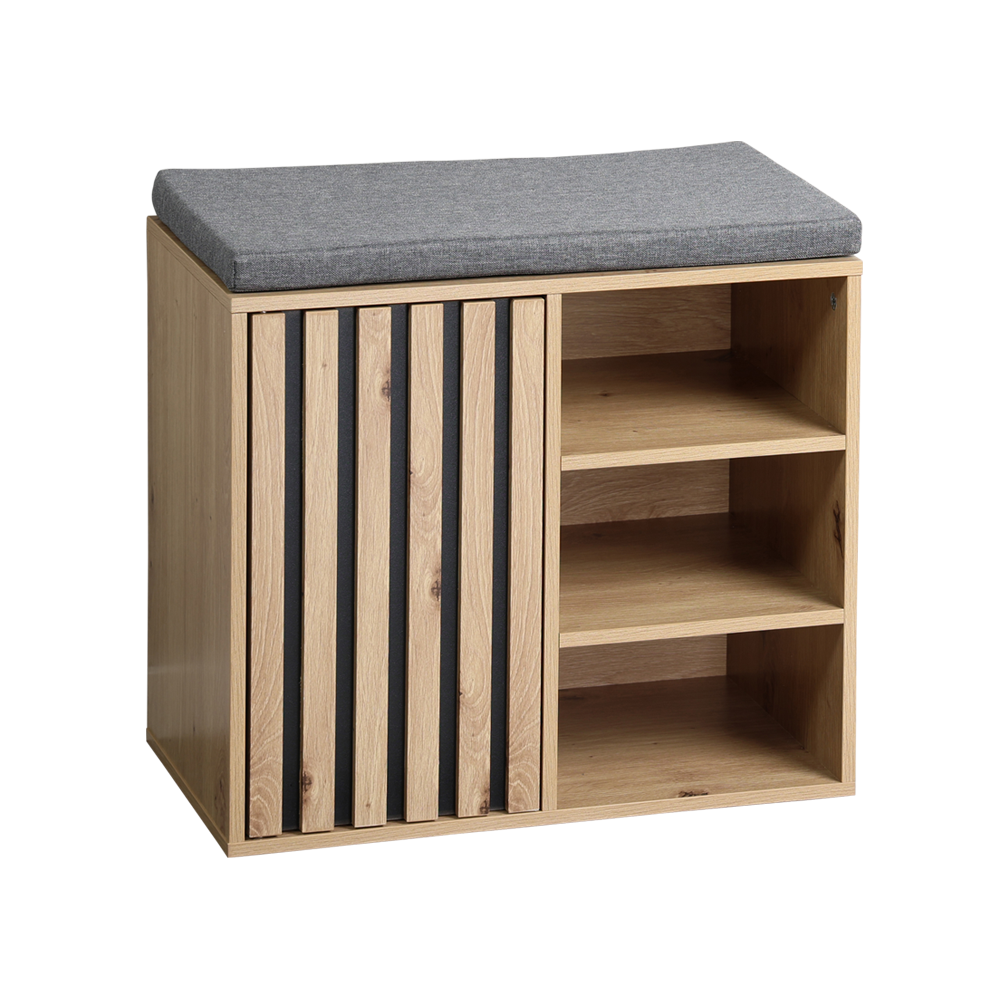 Schuhschrank mit Sitzkissen, FSC - Bild 1