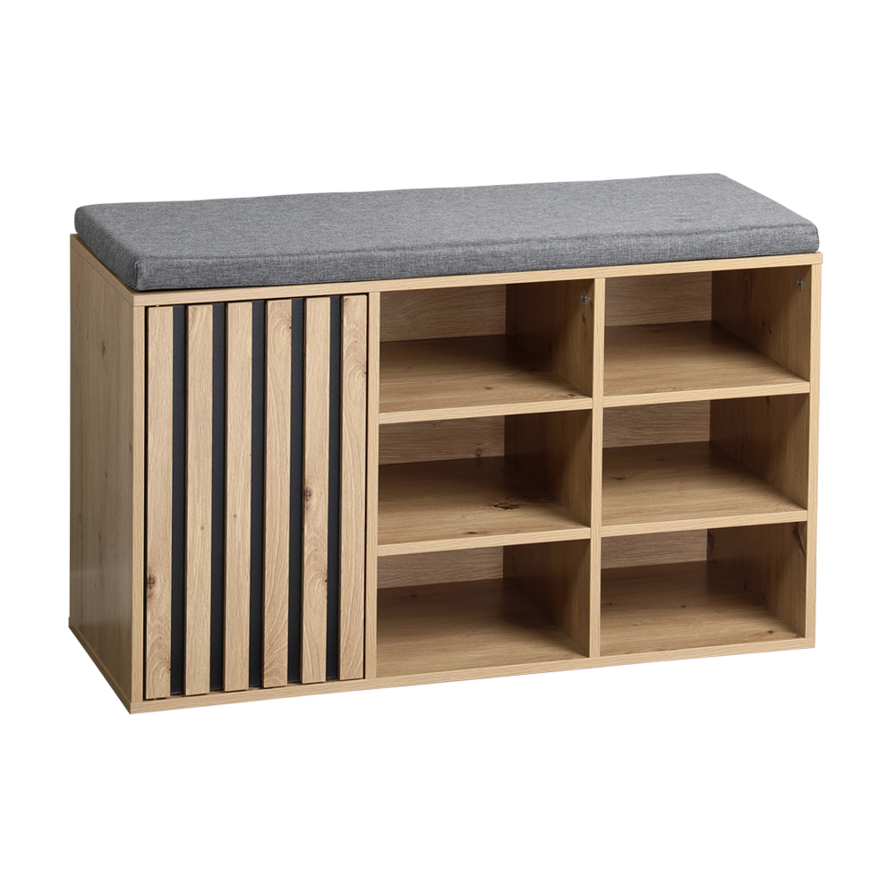 Schuhschrank mit Sitzkissen, FSC - Bild 1