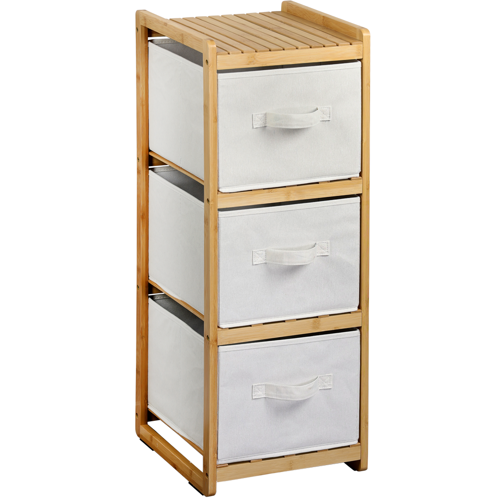 Regal mit 3 Boxen, Bambus, FSC - Bild 1