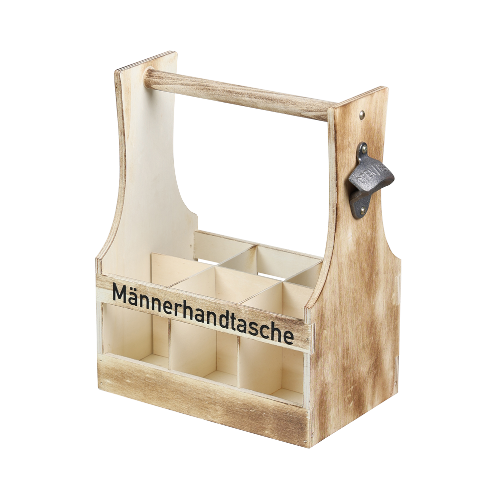 Flaschentr&auml;ger, geflammt, FSC - Bild 1