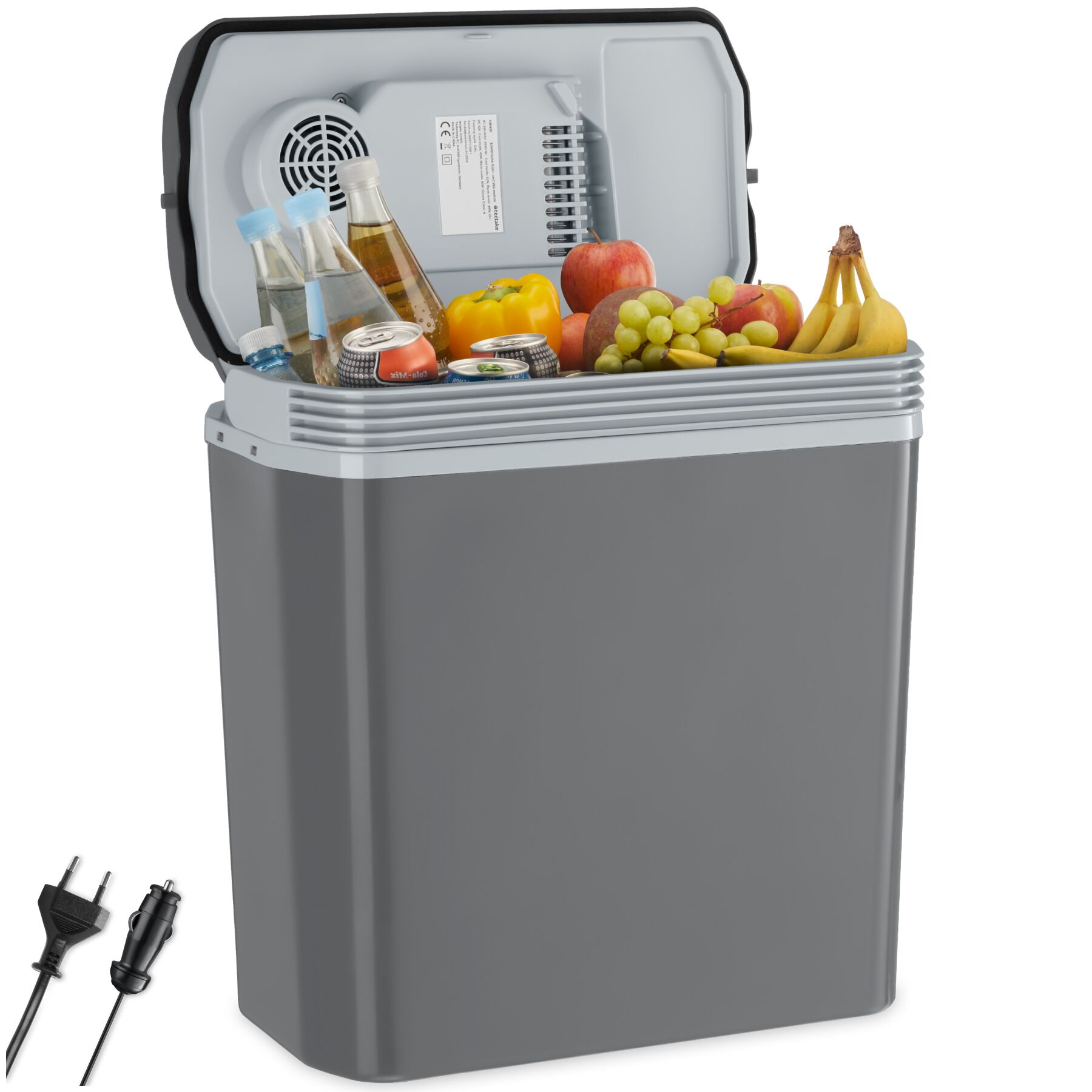 tectake&reg; Elektrische K&uuml;hl- und W&auml;rmebox, 20 l Fassungsverm&ouml;gen, robustes Kunststoffgeh&auml;use, Steckdosen- und Autoanschluss - Bild 1