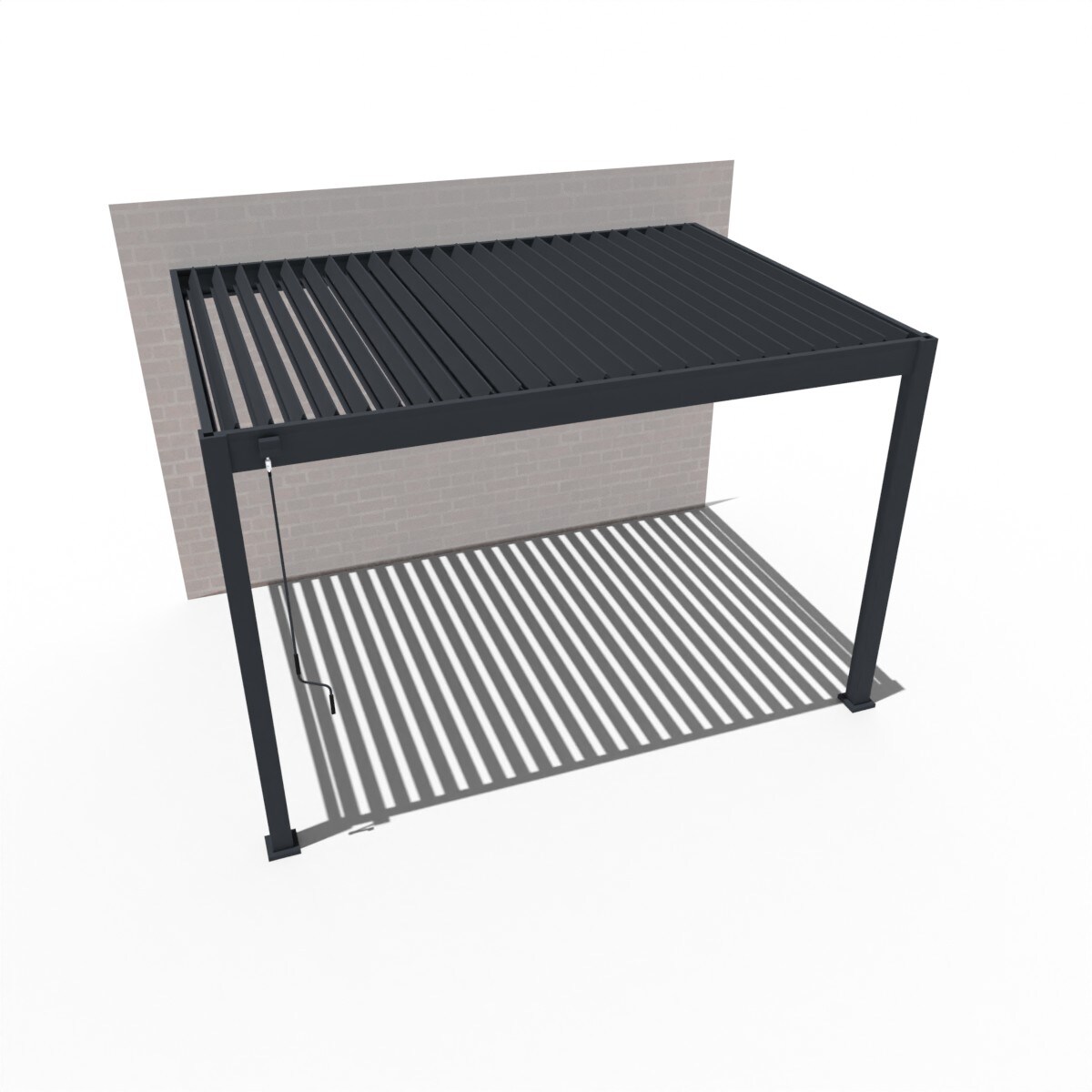 Pergoline Trumpf Wand Pergola Alu Stahl 3 m x 3 m anthrazit - Bild 1