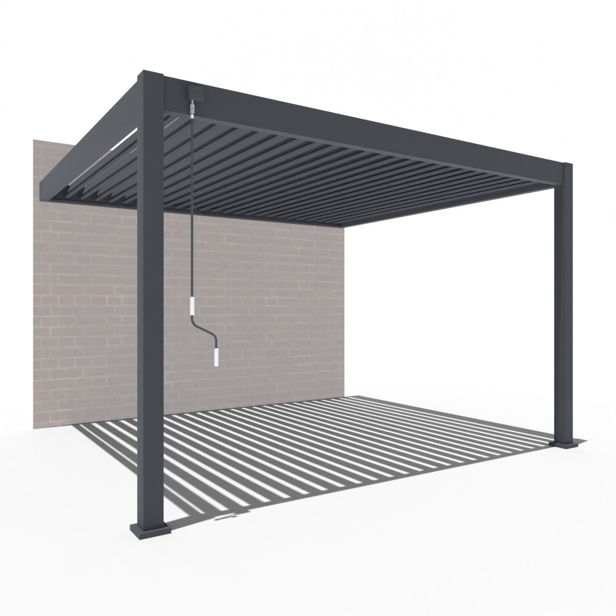 PergoLine Superior Wand Pergola 3,6 m x 4 m anthrazit - Bild 1