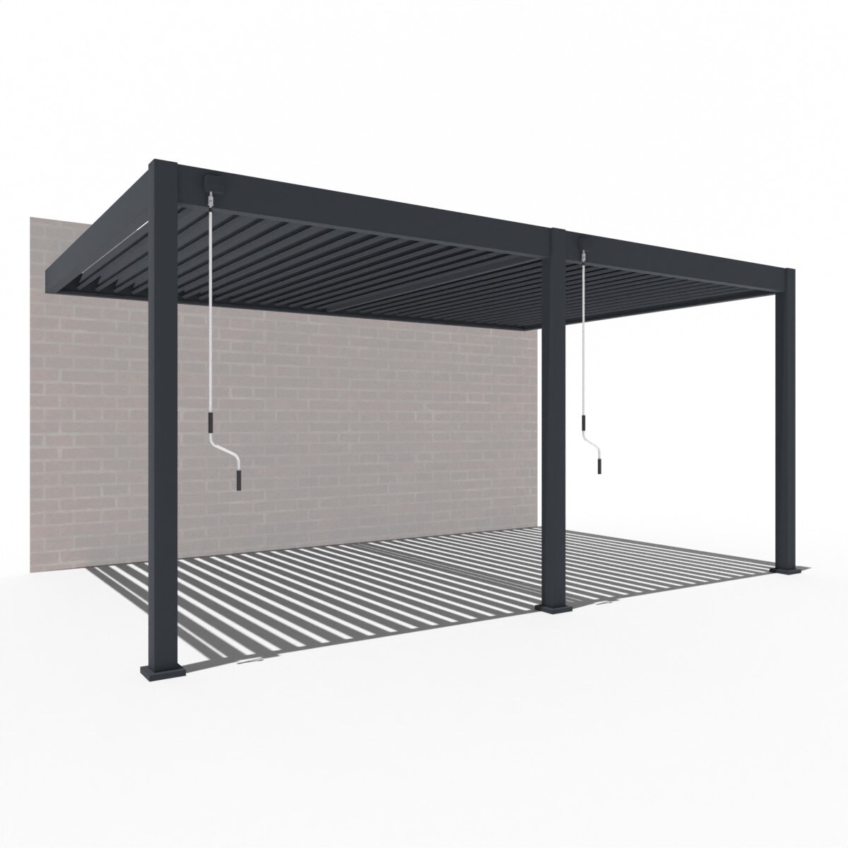 PergoLine Superior Wand Pergola 3,6 m x 5,3 m anthrazit
