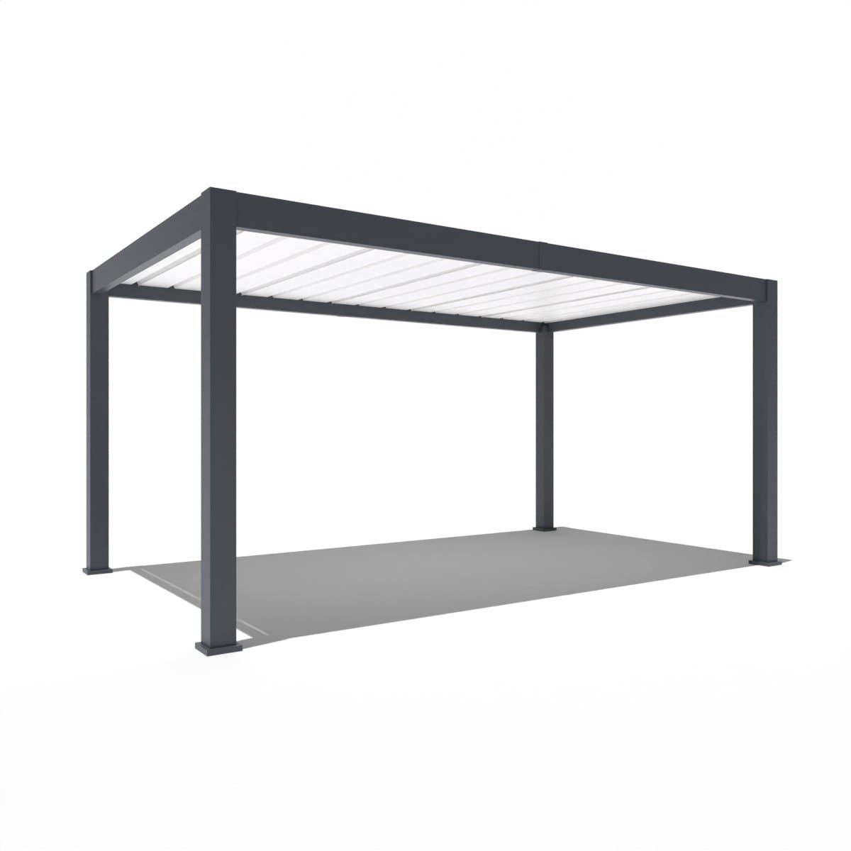 Pergoline Carport aus Aluminium 3 m x 5,3 m anthrazit - Bild 1